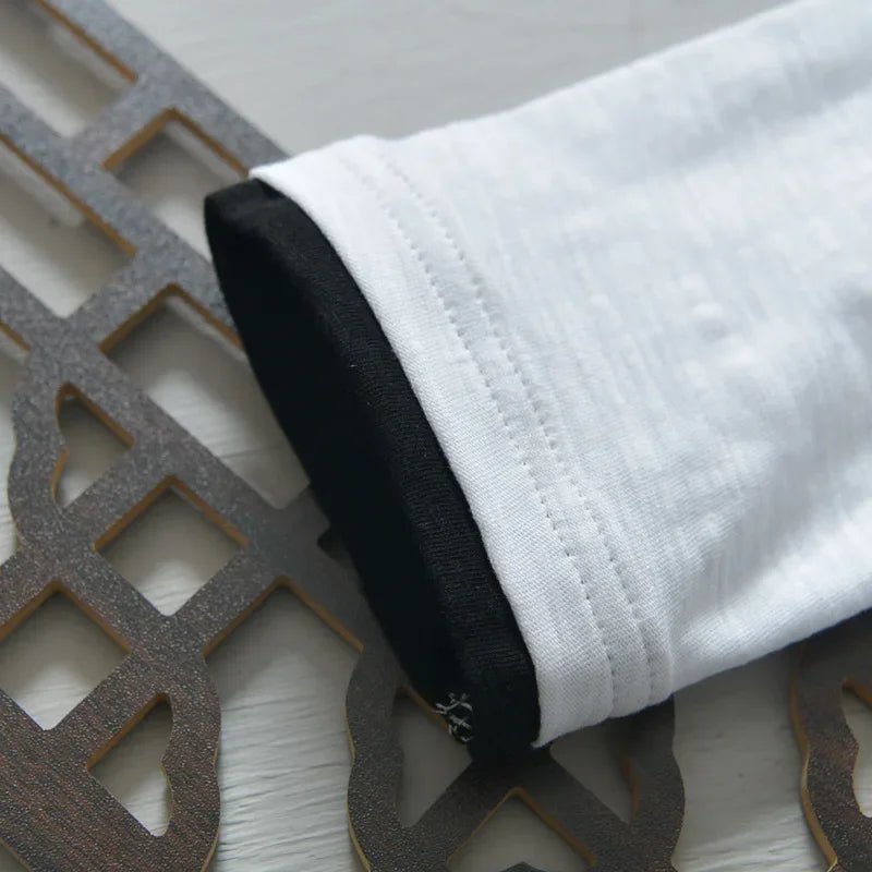Liora — Soft Cotton Shirt with Vintage White Trim (White XS) - | Zavonix