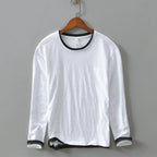 Liora — Soft Cotton Shirt with Vintage White Trim (White XS) - | Zavonix