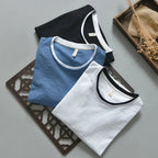 Liora — Soft Cotton Shirt with Vintage White Trim (White XS) - | Zavonix