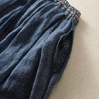 Liora — Soft Linen Skirt with Gathered Pleats and Drawstring Waist (XS ) - | Zavonix