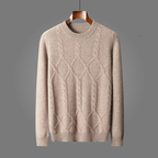 Liora Sweater — Merino Wool Cable Knit Sweater with Lightweight Warmth (Camel S) - | Zavonix