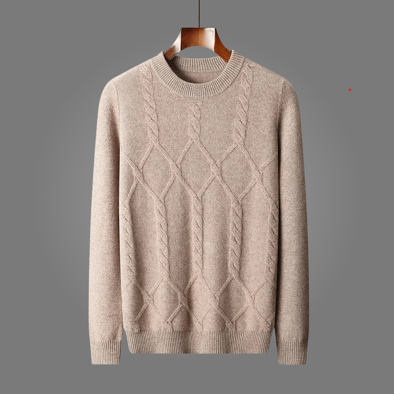 Liora Sweater — Merino Wool Cable Knit Sweater with Lightweight Warmth (Dark Grey S) - | Zavonix