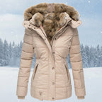Liora Winter Parka — Women’s Insulated Quilted Jacket with Faux Fur Hood