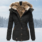 Liora Winter Parka — Women’s Insulated Quilted Jacket with Faux Fur Hood
