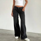 Liora Jeans — Women’s High - Rise Flow Denim with Comfortable Fit (Black XS (23 - 24)) - | Zavonix