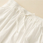 Liora Linen Shorts — Breathable Summer Shorts with Scalloped Lace Detail (Black XS) - | Zavonix