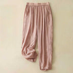 Liora Linen Pants — Lightweight Breathable Casual Trousers for Comfort (Green XS) - | Zavonix