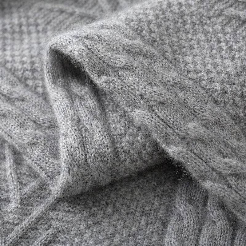 Lioran Sweater — Merino Wool Knitwear with Tailored Fit for Cold Weather (Light Gray S) - | Zavonix