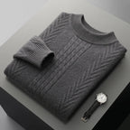 Lioran Sweater — Merino Wool Knitwear with Tailored Fit for Cold Weather (White S) - | Zavonix