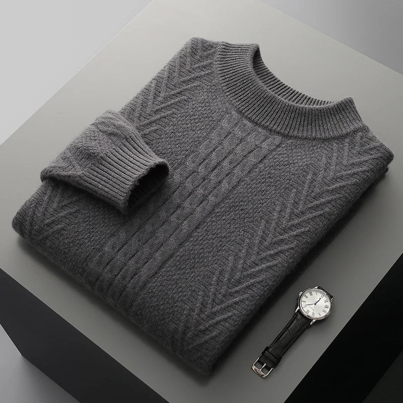 Lioran Sweater — Merino Wool Knitwear with Tailored Fit for Cold Weather (White S) - | Zavonix