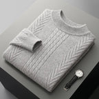 Lioran Sweater — Merino Wool Knitwear with Tailored Fit for Cold Weather (Light Gray S) - | Zavonix
