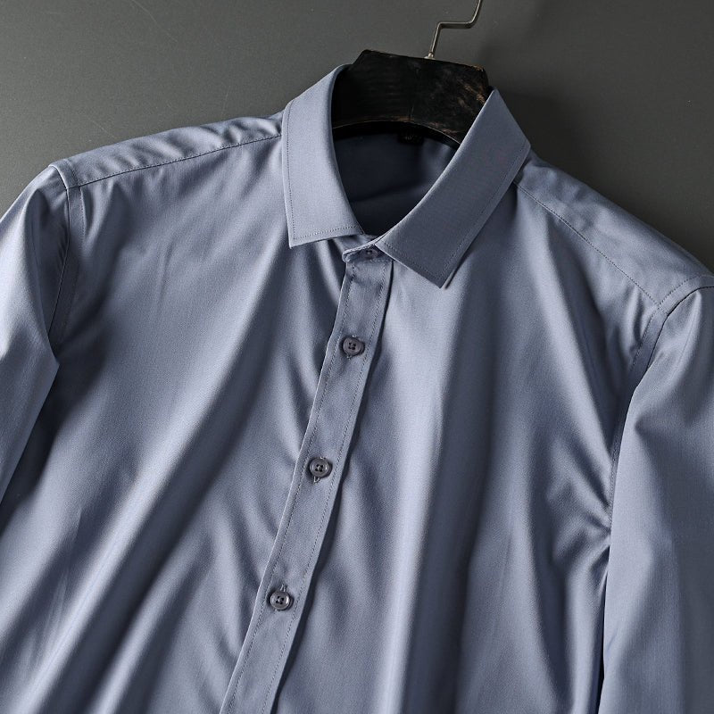 Lioren — Breathable Bamboo Silk Shirt with Lightweight Comfort (Gray S) - | Zavonix