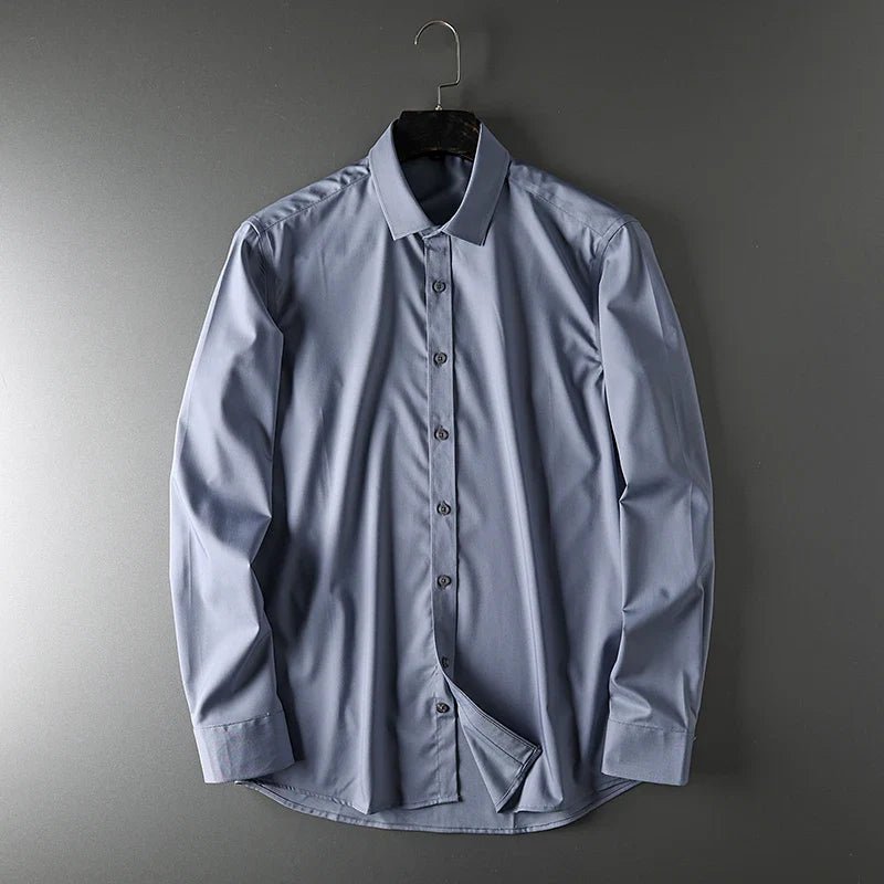Lioren — Breathable Bamboo Silk Shirt with Lightweight Comfort (Gray S) - | Zavonix