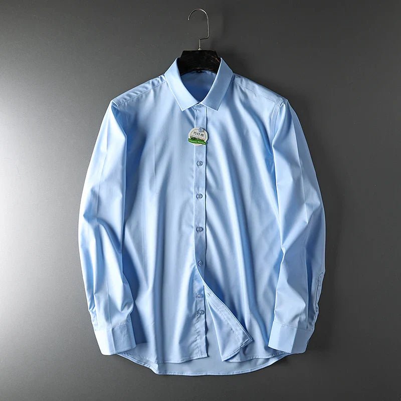 Lioren — Breathable Bamboo Silk Shirt with Lightweight Comfort (Gray S) - | Zavonix