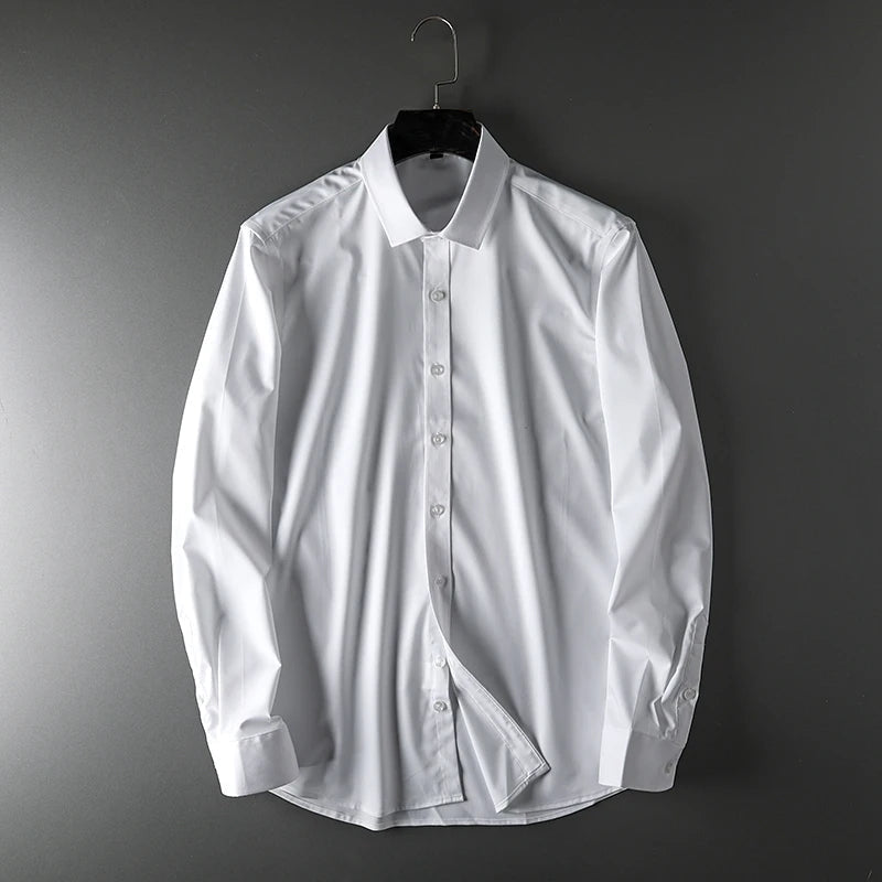 Lioren — Breathable Bamboo Silk Shirt with Lightweight Comfort (White S) - | Zavonix