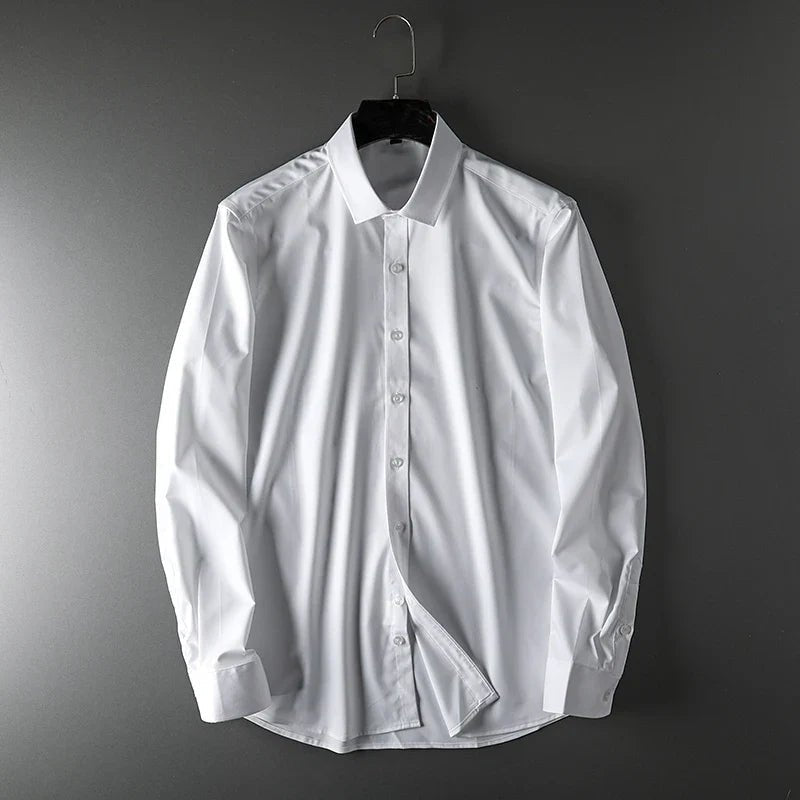 Lioren — Breathable Bamboo Silk Shirt with Lightweight Comfort (Gray S) - | Zavonix
