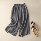 Lioren — Lightweight Linen Wide - Leg Pants for Warm Days (Brown XS) - | Zavonix