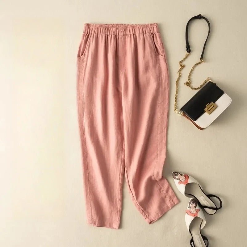 Lioren Linen Pants — Breathable Tailored Trousers with Soft Comfort (Black XS) - | Zavonix