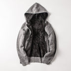 Lioren — Heavyweight Cotton Hoodie with Fleece Lining and Adjustable Hood (Gray S) - | Zavonix