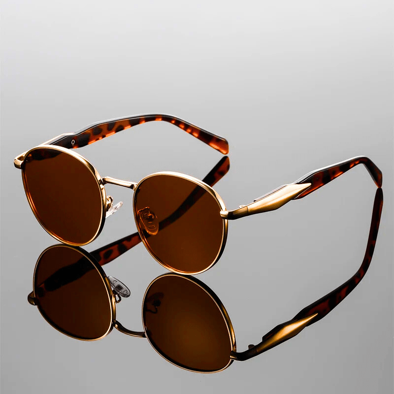 Lioren — Metallic Sunglasses with UV400 Protection and Adjustable Fit (Orange ) - | Zavonix