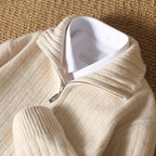 Lioren Sweater — Soft Cashmere Merino Wool Knit with Lightweight Warmth (Beige XS) - | Zavonix