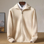 Lioren Sweater — Soft Cashmere Merino Wool Knit with Lightweight Warmth (Beige XS) - | Zavonix