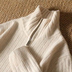Lioren Sweater — Soft Cashmere Merino Wool Knit with Lightweight Warmth (Beige XS) - | Zavonix