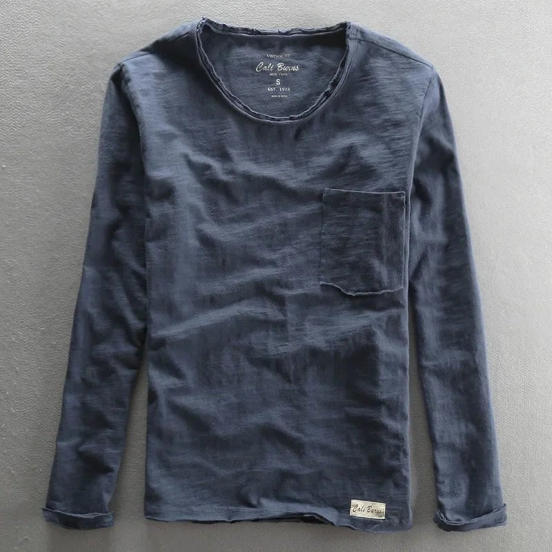 Lioro Shirt — Ultra - Soft Cotton Casual Shirt with Vintage Stitching (Black S) - | Zavonix