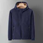 Lioro Sherpa Jacket — Warm Fleece - Lined Casual Jacket for Cold Weather (Navy Blue XS) - | Zavonix