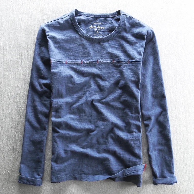 Lioro Shirt — Ultra - Soft Cotton Casual Shirt with Vintage Stitching (Black S) - | Zavonix