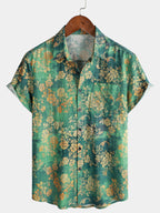 Liron — Men's Breathable Green Cotton Viscose Summer Shirt (Green S) - | Zavonix