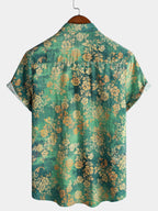 Liron — Men's Breathable Green Cotton Viscose Summer Shirt (Green S) - | Zavonix
