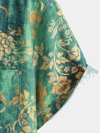 Liron — Men's Breathable Green Cotton Viscose Summer Shirt (Green S) - | Zavonix