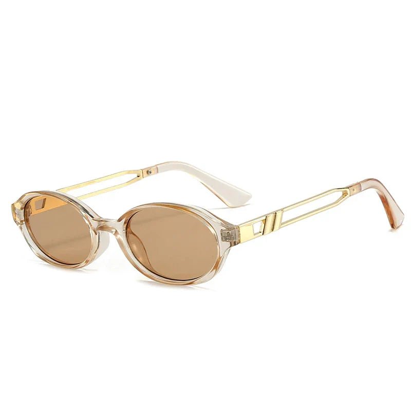 "Lolanda" Oval Sunglasses (Black // Green ) - Sunglasses | Zavonix