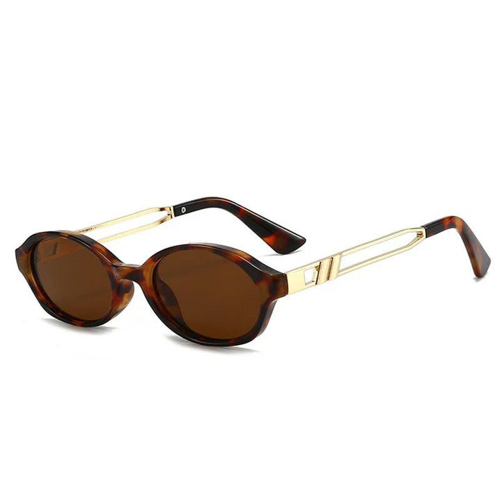 "Lolanda" Oval Sunglasses (Black // Green ) - Sunglasses | Zavonix