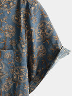 Lomara — Men's Lightweight Cotton Floral Shirt for Summer Comfort (S ) - short | Zavonix