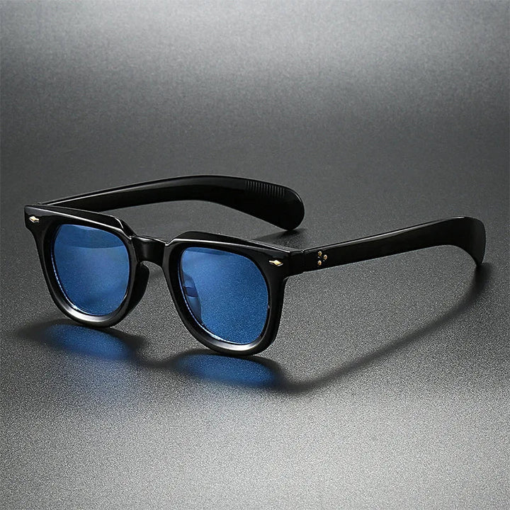 Loran Sunglasses — Polarized UV400 Acetate Shades with Soft Nose Pads (Black ) - | Zavonix