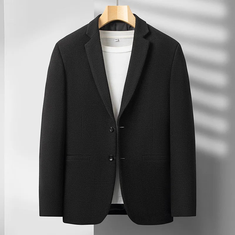 Lorean — Premium Wool Blazer with Tailored Fit and Elegant Texture (Blue XS) - | Zavonix