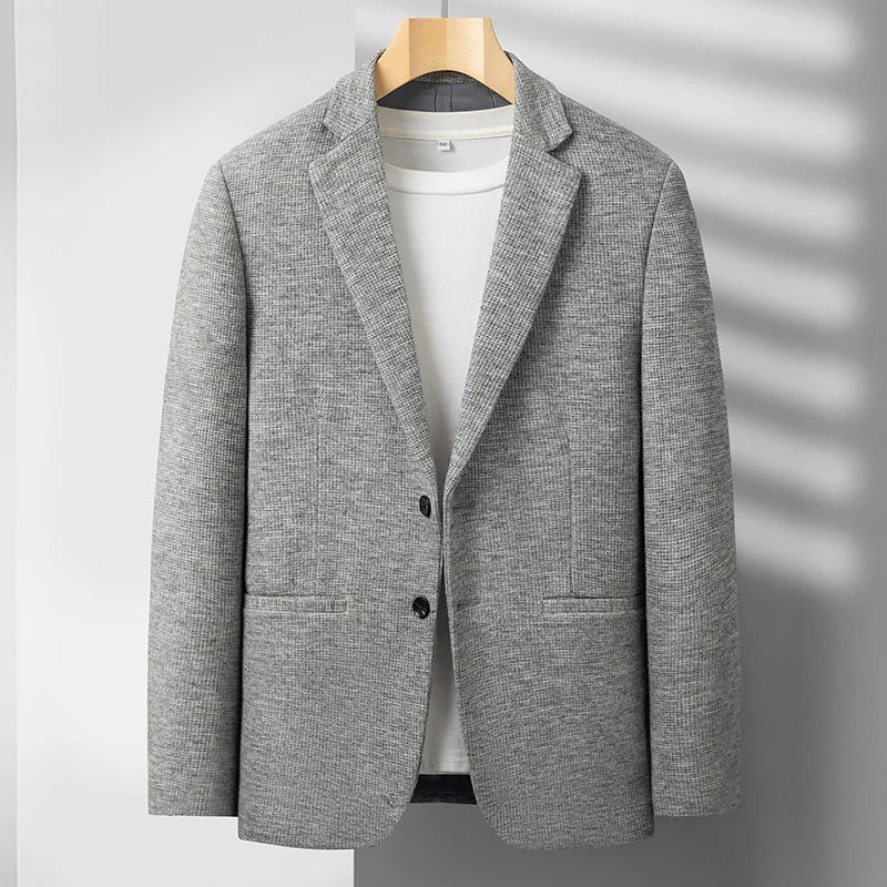 Lorean — Premium Wool Blazer with Tailored Fit and Elegant Texture (Blue XS) - | Zavonix