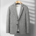 Lorean — Premium Wool Blazer with Tailored Fit and Elegant Texture (Gray XS) - | Zavonix