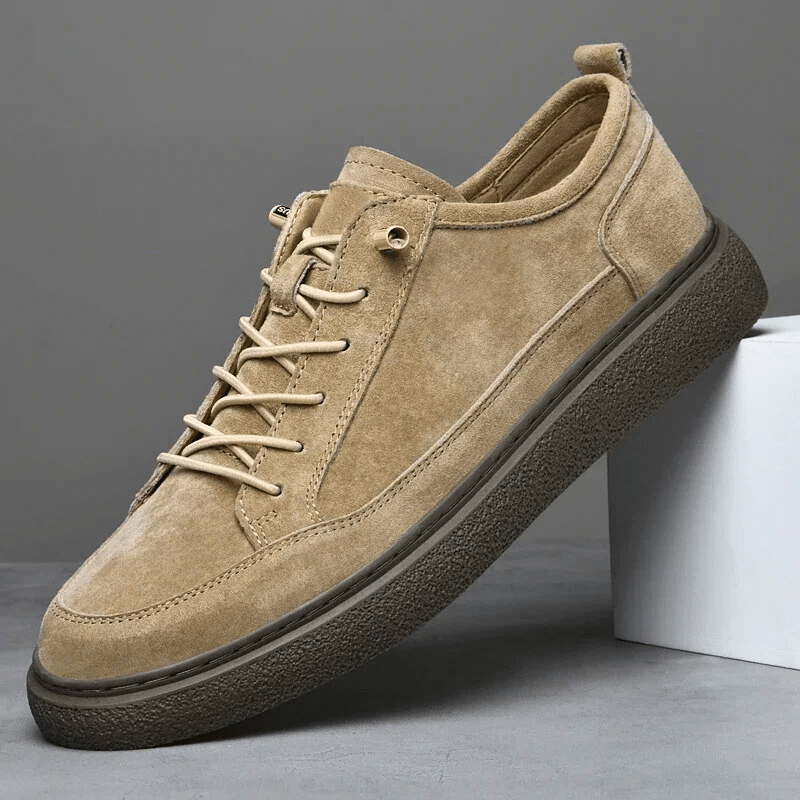 Lorento — Genuine Suede Sneakers with Cushioned Comfort and Durable Sole (Camel 6) - | Zavonix