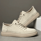Lorento — Genuine Suede Sneakers with Cushioned Comfort and Durable Sole (White 6) - | Zavonix