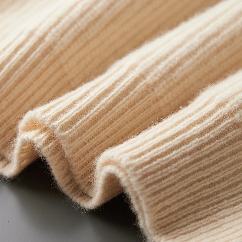 Lorian Hoodie — Premium Merino Wool Half - Zip Pullover with Relaxed Fit (Beige S) - | Zavonix