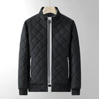 Lorian Jacket — Durable Quilted Fleece Lined Jacket with Pockets (Black S) - | Zavonix