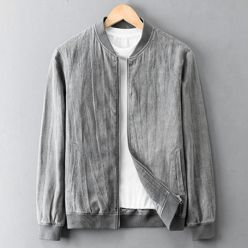 Lorian Jacket — Lightweight Breathable Jacket with Vintage Style (Gray S) - | Zavonix
