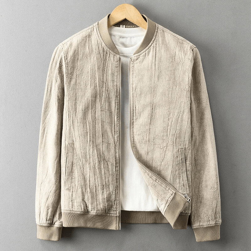 Lorian Jacket — Lightweight Breathable Jacket with Vintage Style (Beige S) - | Zavonix