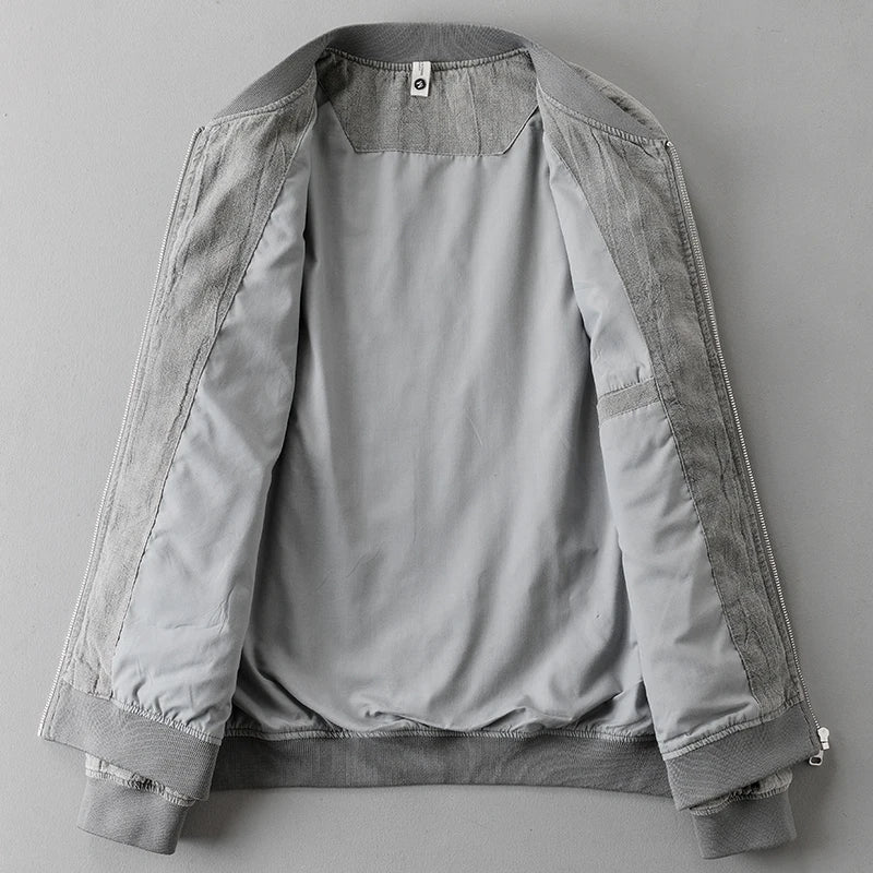 Lorian Jacket — Lightweight Breathable Jacket with Vintage Style (Gray S) - | Zavonix