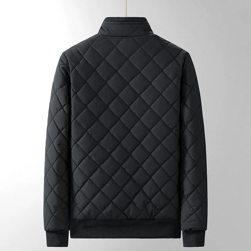 Lorian Jacket — Durable Quilted Fleece Lined Jacket with Pockets (Black S) - | Zavonix