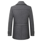 Lorkan Wool Trench Coat — Premium Warm Double - Layer Insulated Coat (Gray S) - | Zavonix