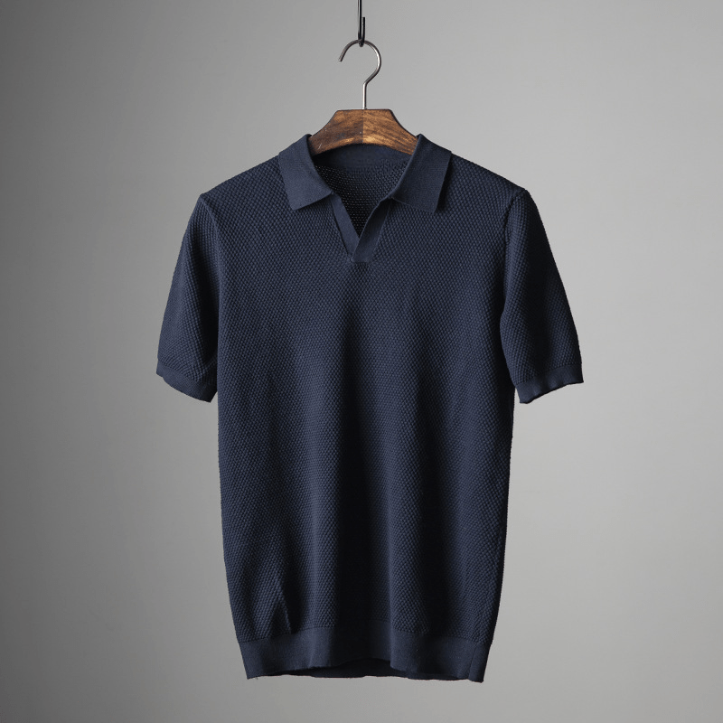 Loryn Polo — Soft Peruvian Cotton Polo Shirt with Classic Fit (Navy Blue XS) - | Zavonix